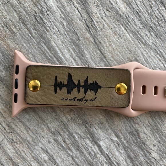 It Is Well With My Soul Soundwave Band For Apple Watch 42-49mm - Rose Tan - Picture 3 of 3